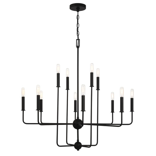 Savoy House 1-4046-12-89 12 Light Chandelier, Matte Black