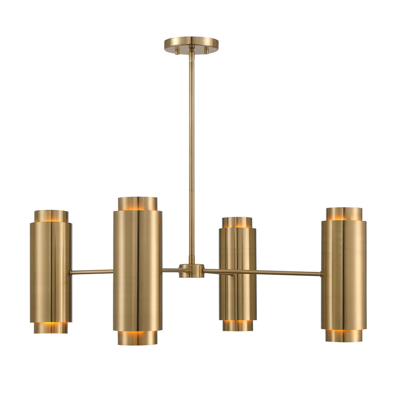 Savoy House 1-4180-8-127 Eight Light Chandelier, Noble Brass
