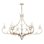 Savoy House 1-5186-12-59 12 Light Chandelier, French Gold/White Cashmere