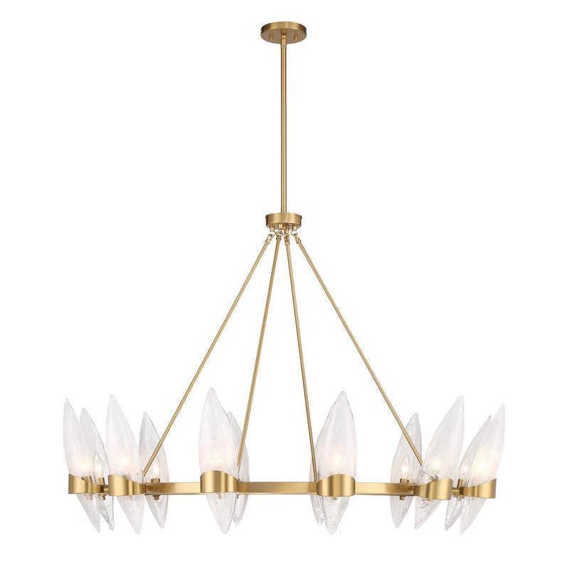 Savoy House 1-5504-12-322 12 Light Chandelier, Warm Brass