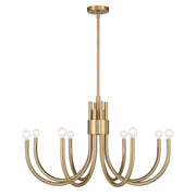 Savoy House 1-6680-8-127 Eight Light Chandelier, Noble Brass