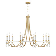 Savoy House 1-7712-10-195 Ten Light Chandelier, Warm Brass/Chrome