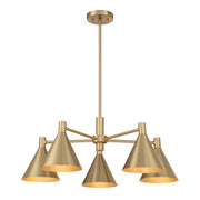 Savoy House 1-8004-5-127 Five Light Chandelier, Noble Brass