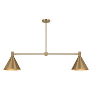 Savoy House 1-8005-2-127 Two Light Linear Chandelier, Noble Brass