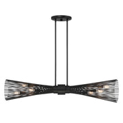 Savoy House 1-9601-6-89 Six Light Linear Chandelier, Matte Black