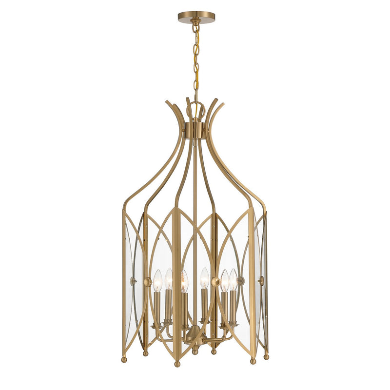 Savoy House 3-6802-6-127 Six Light Pendant, Noble Brass