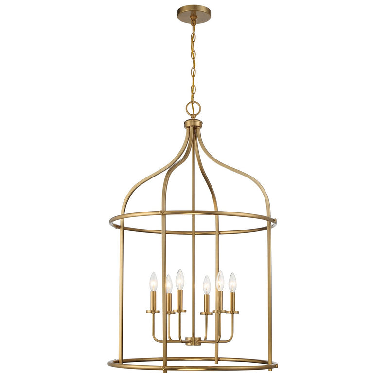 Savoy House 3-7388-6-322 Six Light Pendant, Warm Brass