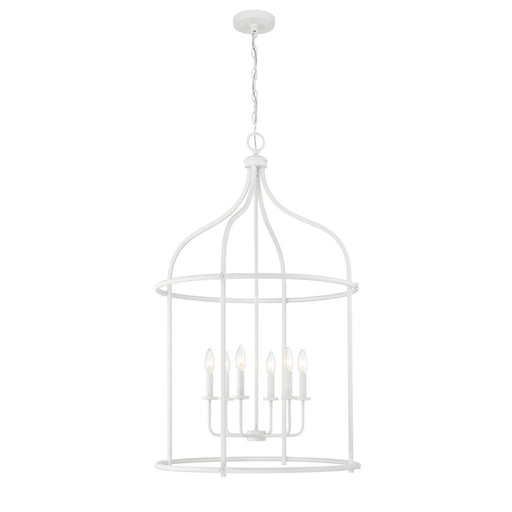 Savoy House 3-7388-6-83 Six Light Pendant, Bisque White