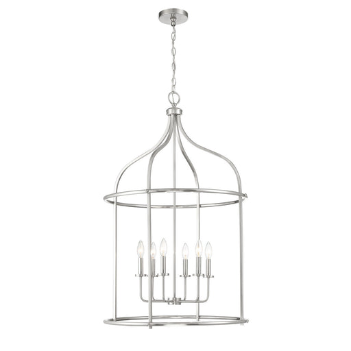 Savoy House 3-7388-6-SN Six Light Pendant, Satin Nickel