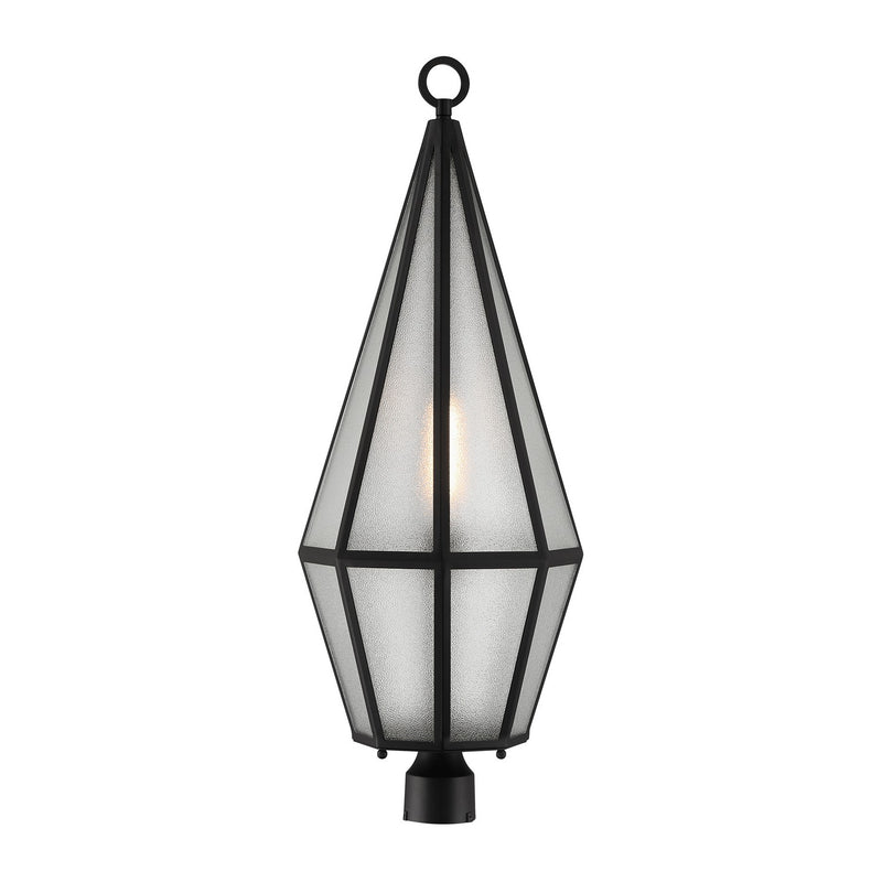 Savoy House 5-707-BK One Light Outdoor Post Lantern, Matte Black