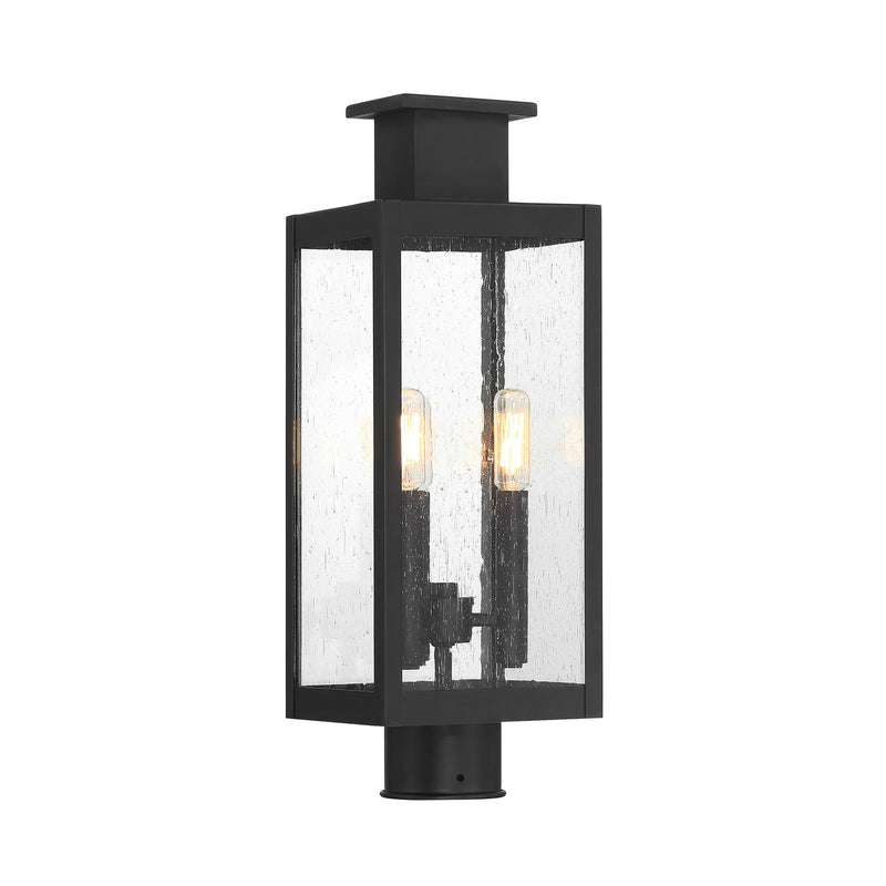 Savoy House 5-828-BK Three Light Outdoor Post Lantern, Matte Black