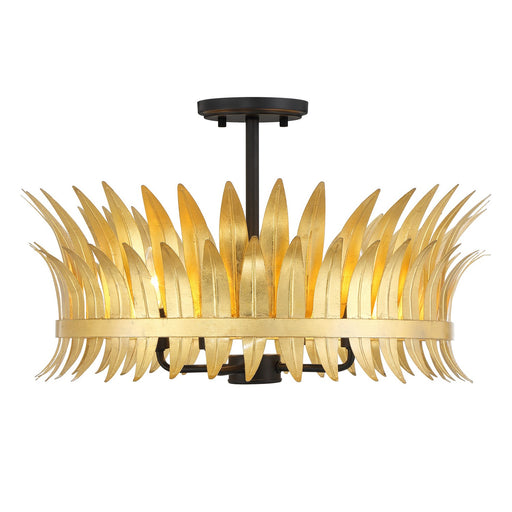 Savoy House 6-7900-4-261 Four Light Semi-Flush Mount, True Gold