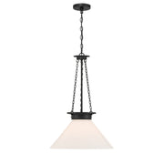 Savoy House 7-1011-1-89 One Light Pendant, Matte Black