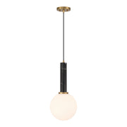 Savoy House 7-2902-1-263 One Light Pendant, Black Marble w/Warm Brass