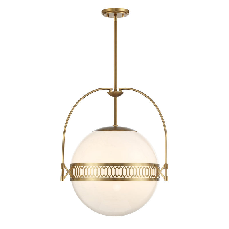 Savoy House 7-6407-3-322 Three Light Pendant, Warm Brass