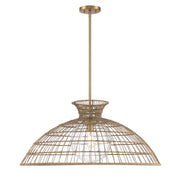 Savoy House 7-6427-1-322 One Light Pendant, Warm Brass