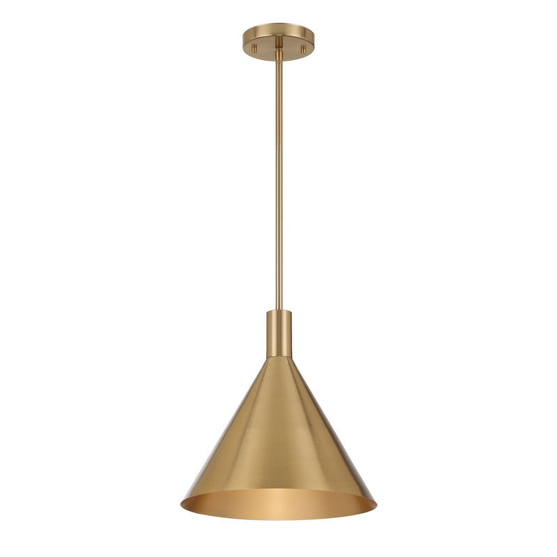 Savoy House 7-8001-1-127 One Light Pendant, Noble Brass