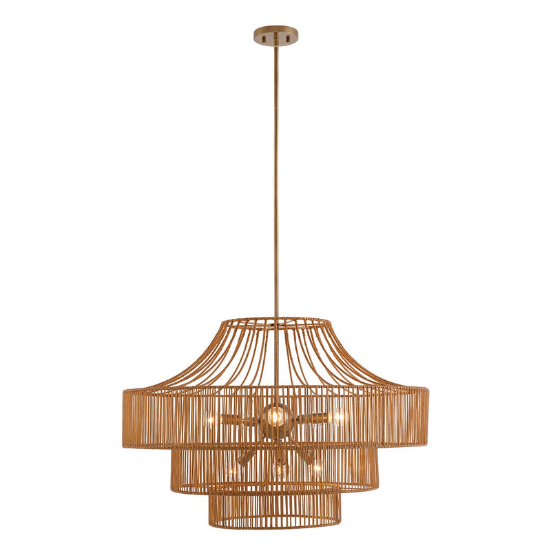 Savoy House 7-9906-8-171 Eight Light Outdoor Chandelier, Burnished Brass