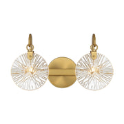 Savoy House 8-3981-2-322 Two Light Bathroom Vanity, Warm Brass