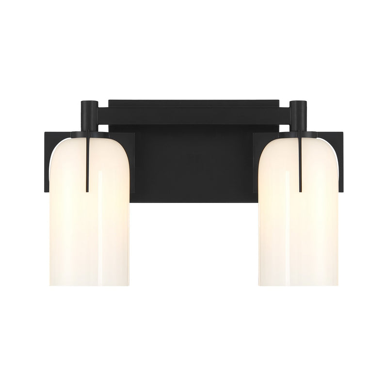 Savoy House 8-4128-2-BK Two Light Bathroom Vanity, Matte Black