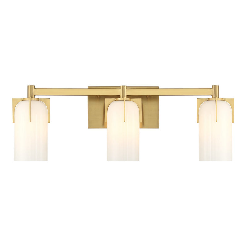 Savoy House 8-4128-3-322 Three Light Bathroom Vanity, Warm Brass