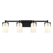 Savoy House 8-4128-4-BK Four Light Bathroom Vanity, Matte Black