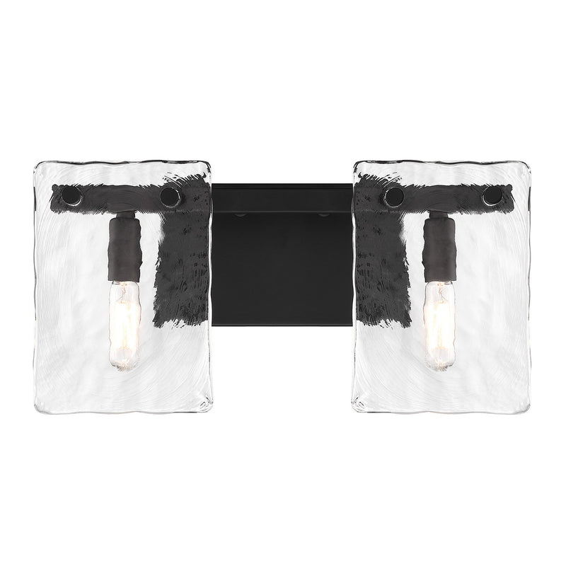 Savoy House 8-8204-2-BK Two Light Bathroom Vanity, Matte Black