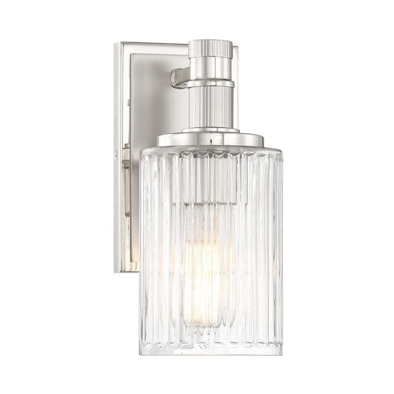 Savoy House 9-1102-1-146 One Light Bathroom Vanity, Silver/Polished Nickel
