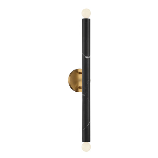 Savoy House 9-2901-2-263 Two Light Wall Sconce, Black Marble w/Warm Brass