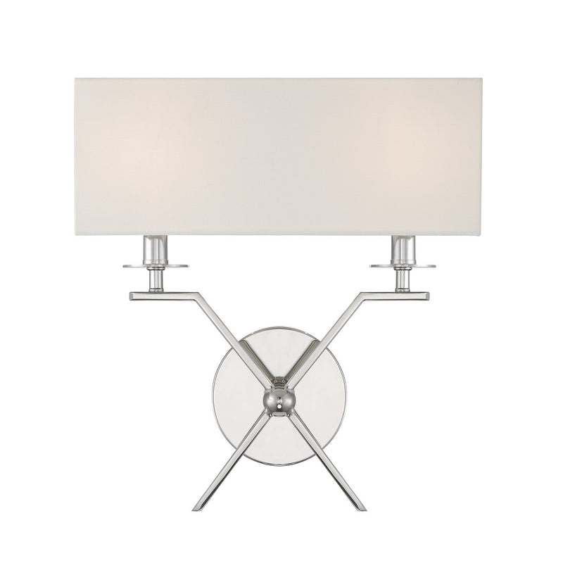 Savoy House 9-3305-2-109 Two Light Wall Sconce, Polished Nickel