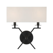 Savoy House 9-3305-2-89 Two Light Wall Sconce, Matte Black