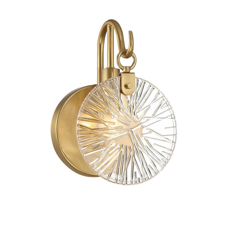 Savoy House 9-3981-1-322 One Light Bathroom Vanity, Warm Brass