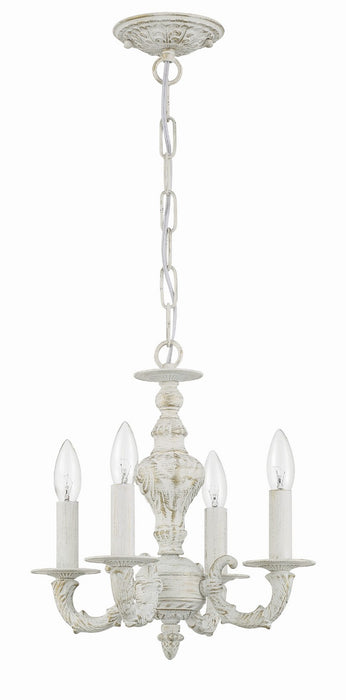 Crystorama 5124-AW Paris Market Four Light Mini Chandelier Antique White Alternate Image.jpg