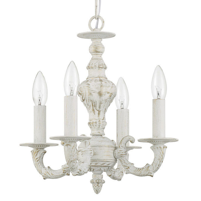 Crystorama 5124-AW Paris Market Four Light Mini Chandelier Antique White Alternate Image 4.jpg