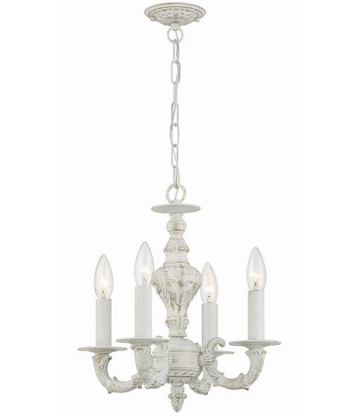Crystorama 5124-AW Paris Market Four Light Mini Chandelier Antique White Main Image.jpg