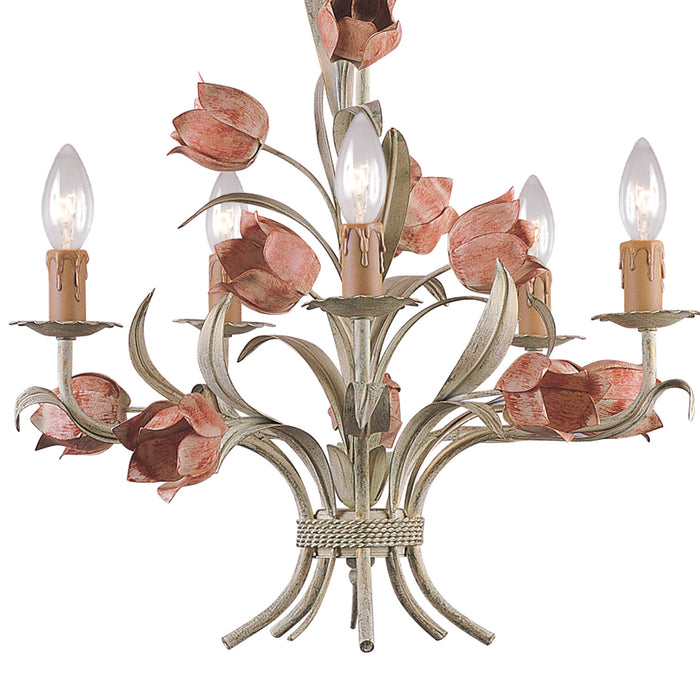 Crystorama 4805-SR Southport Five Light Chandelier Sage Rose Alternate Image.jpg