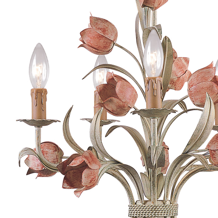 Crystorama 4805-SR Southport Five Light Chandelier Sage Rose Alternate Image 2.jpg