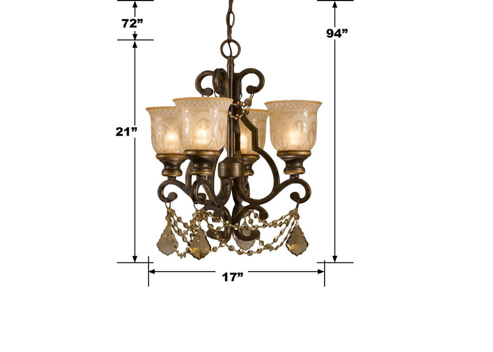 Crystorama 7504-BU-GT-MWP Norwalk Four Light Mini Chandelier Bronze Umber Alternate Image.jpg