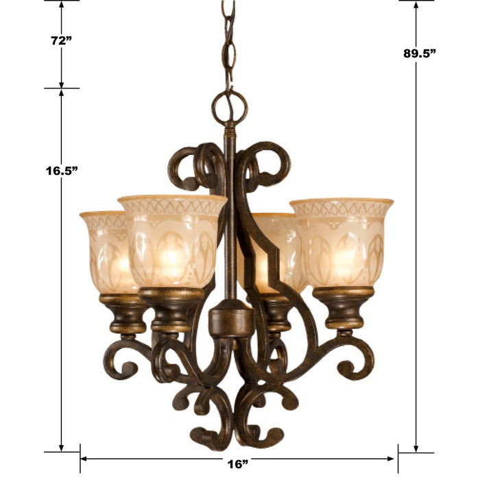 Crystorama 7404-BU Norwalk Four Light Mini Chandelier Bronze Umber Alternate Image.jpg