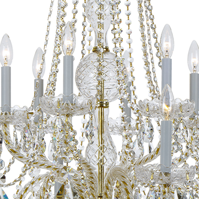 Crystorama 1112-PB-CL-MWP Traditional Crystal 12 Light Chandelier Polished Brass Alternate Image 2.jpg