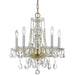 Crystorama 1061-PB-CL-MWP Traditional Crystal Five Light Mini Chandelier Polished Brass Main Image.jpg