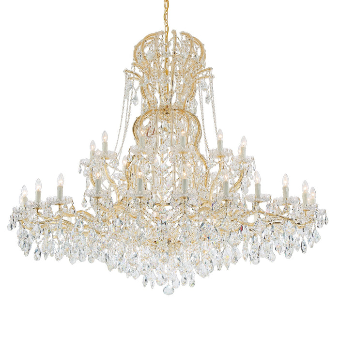 Crystorama 4460-GD-CL-MWP Maria Theresa 37 Light Chandelier Gold Main Image.jpg