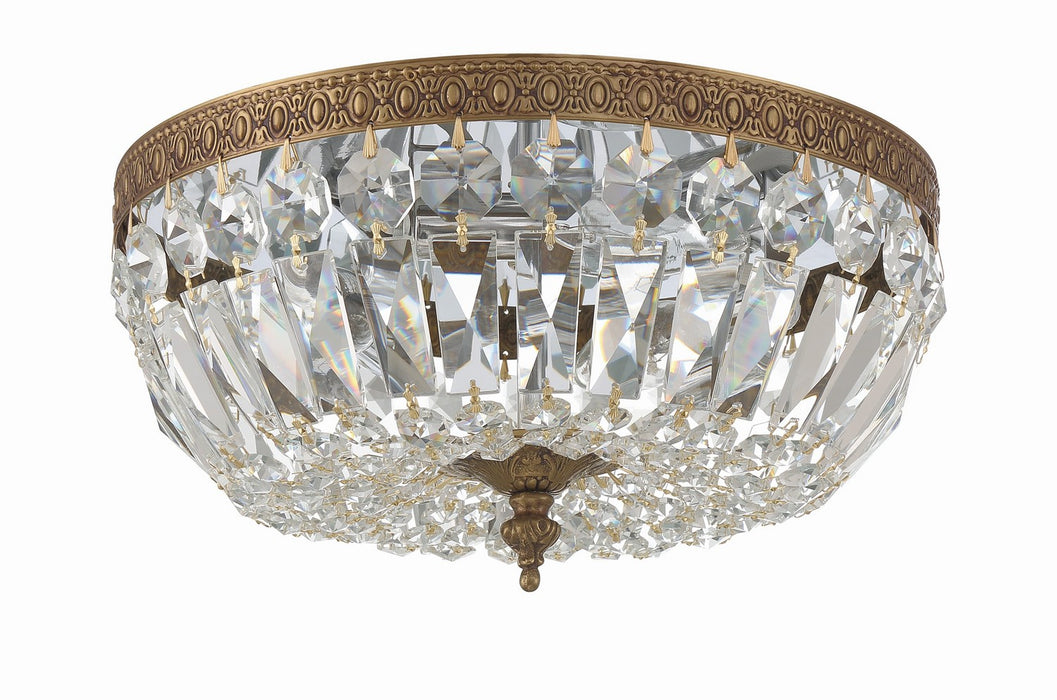 Crystorama 712-OB-CL-MWP Ceiling Mount Three Light Flush Mount Olde Brass Alternate Image 4.jpg