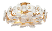 Metropolitan N1863-760 Niu Three Light Semi Flush Mount, Coconut Shell Gold / Coconut Shell White Main Image.jpg