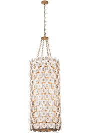 Metropolitan N1866-760 Niu 12 Light Foyer Pendant, Coconut Shell Gold / Coconut Shell White Main Image.jpg