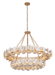 Metropolitan N1868-760 Niu 22 Light Chandelier, Coconut Shell Gold / Coconut Shell White Main Image.jpg