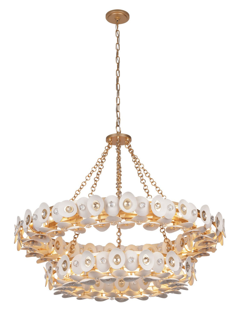 Metropolitan N1868-760 Niu 22 Light Chandelier, Coconut Shell Gold / Coconut Shell White Main Image.jpg