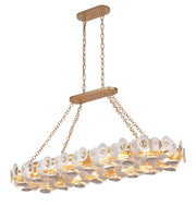 Metropolitan N1869-760 Niu 14 Light Island Pendant, Coconut Shell Gold / Coconut Shell White Main Image.jpg