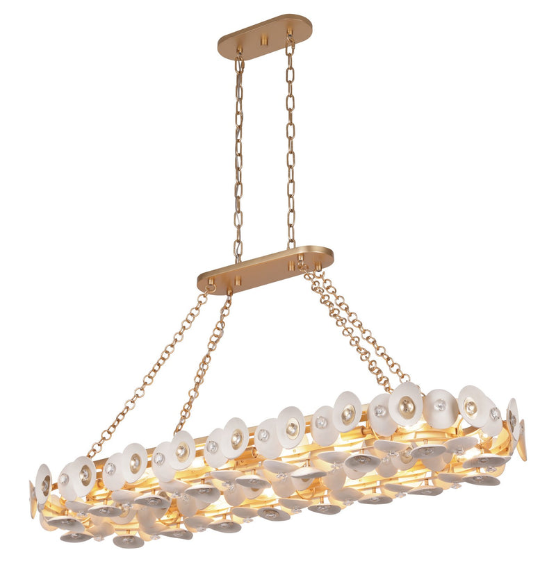 Metropolitan N1869-760 Niu 14 Light Island Pendant, Coconut Shell Gold / Coconut Shell White Main Image.jpg