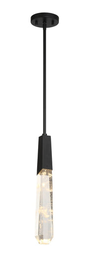 George Kovacs P1283-66A-L Drifting Droplets 1 Light LED Pendant, Coal Black Main Image.jpg